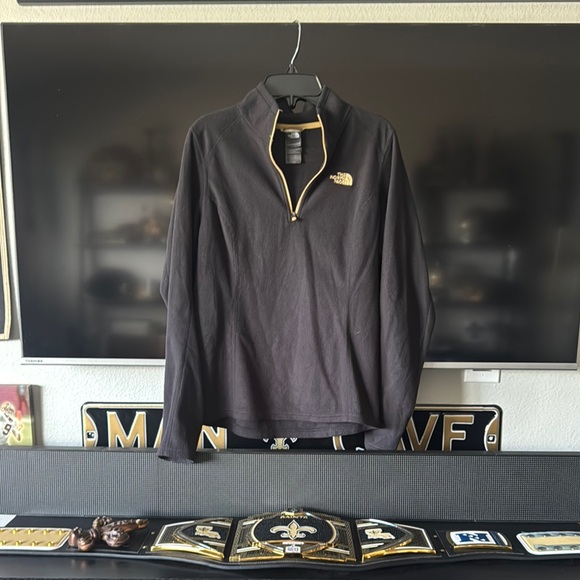The North Face Black and Gold Quarter-Zip Top - Picture 1 of 5